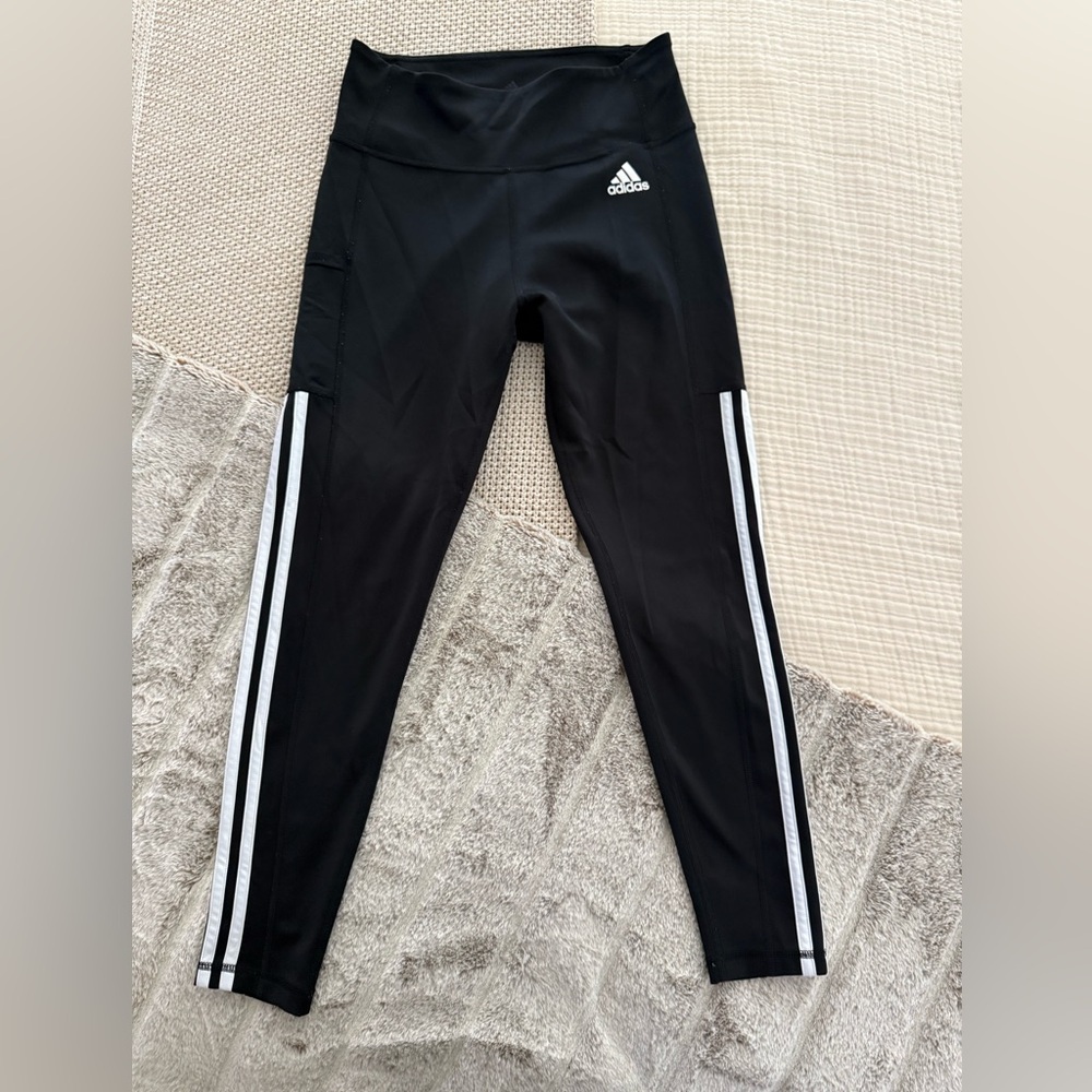 Adidas Kids Black and White Leggings